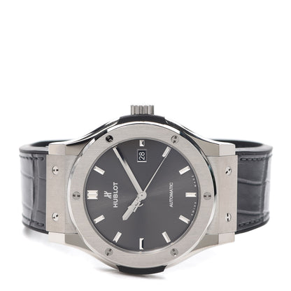 Hublot Titanium Alligator 42mm Classic Fusion Automatic Watch Grey 542.NX.7071.LR 2 of 7