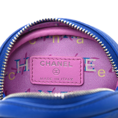 Chanel Lambskin Quilted Zip Around Classic Coin Purse Dark Blue 5 of 7