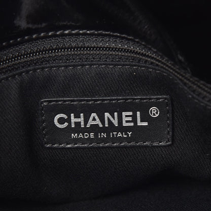 Chanel Vinyl Quilted In The Business North South Tote Black 6 of 9