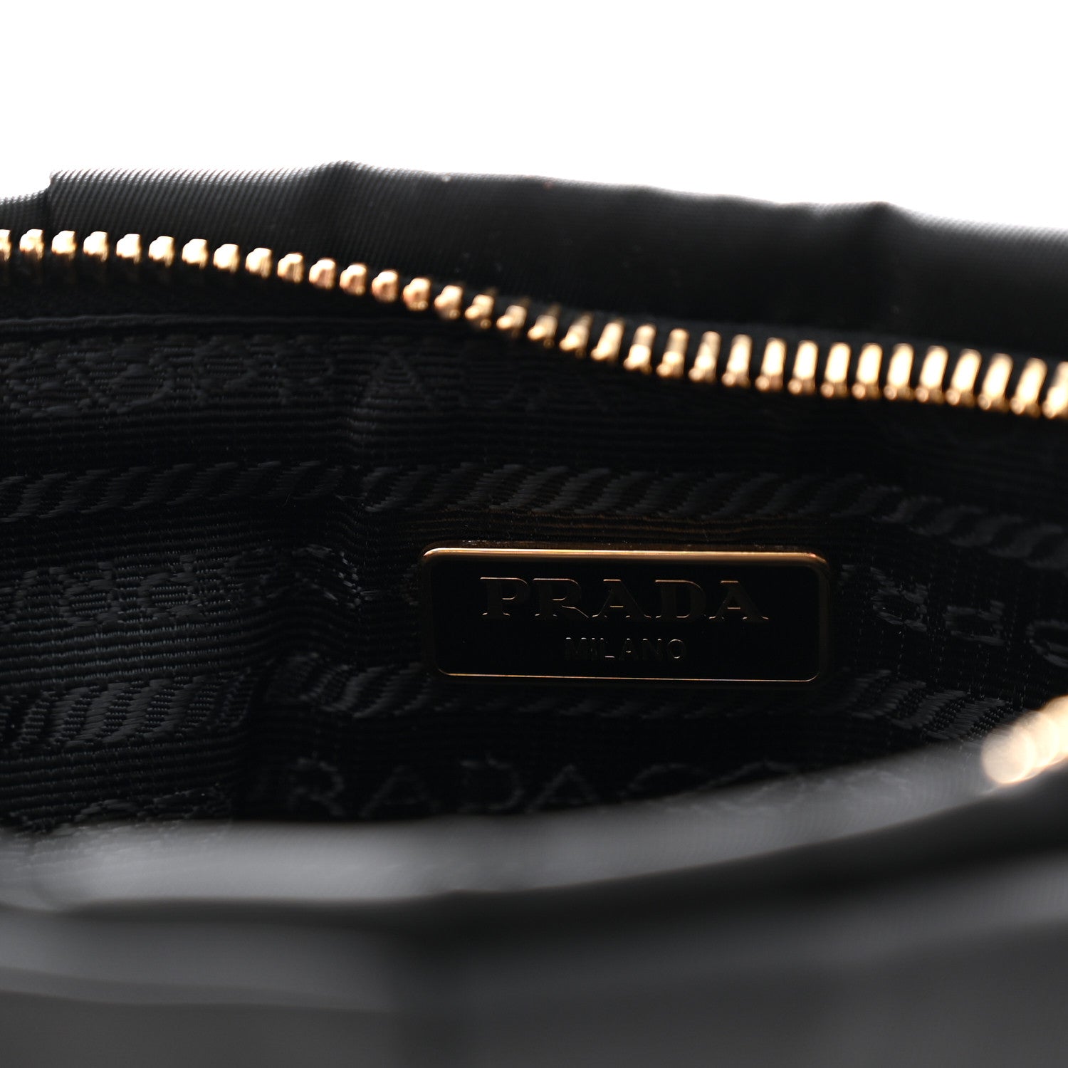 Prada Tessuto Nylon Bow Wristlet Black 6 of 8