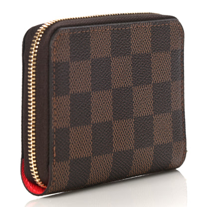 Louis Vuitton Damier Ebene 2021 Christmas Animation London Zippy Coin Purse Red 3 of 10