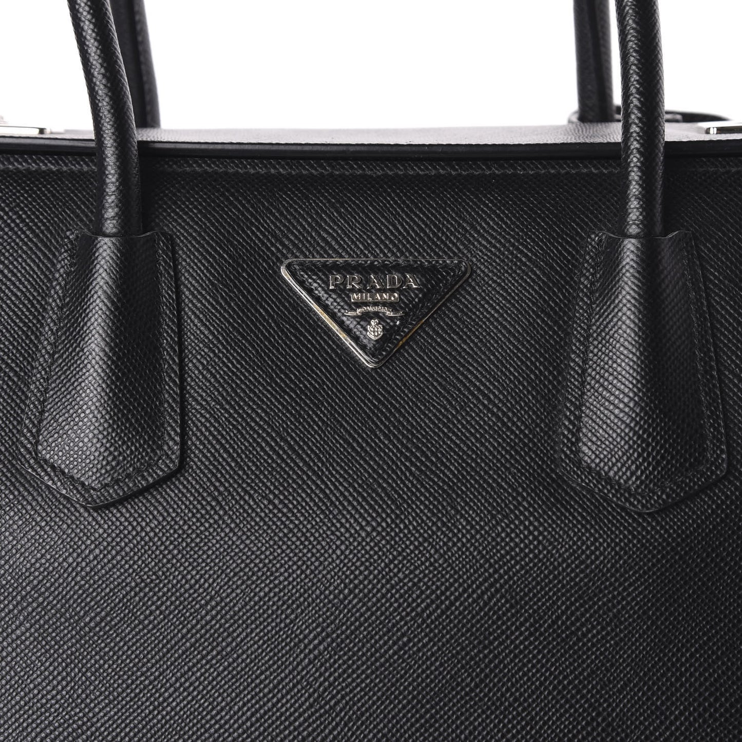 Saffiano Cuir Twin Tote Black