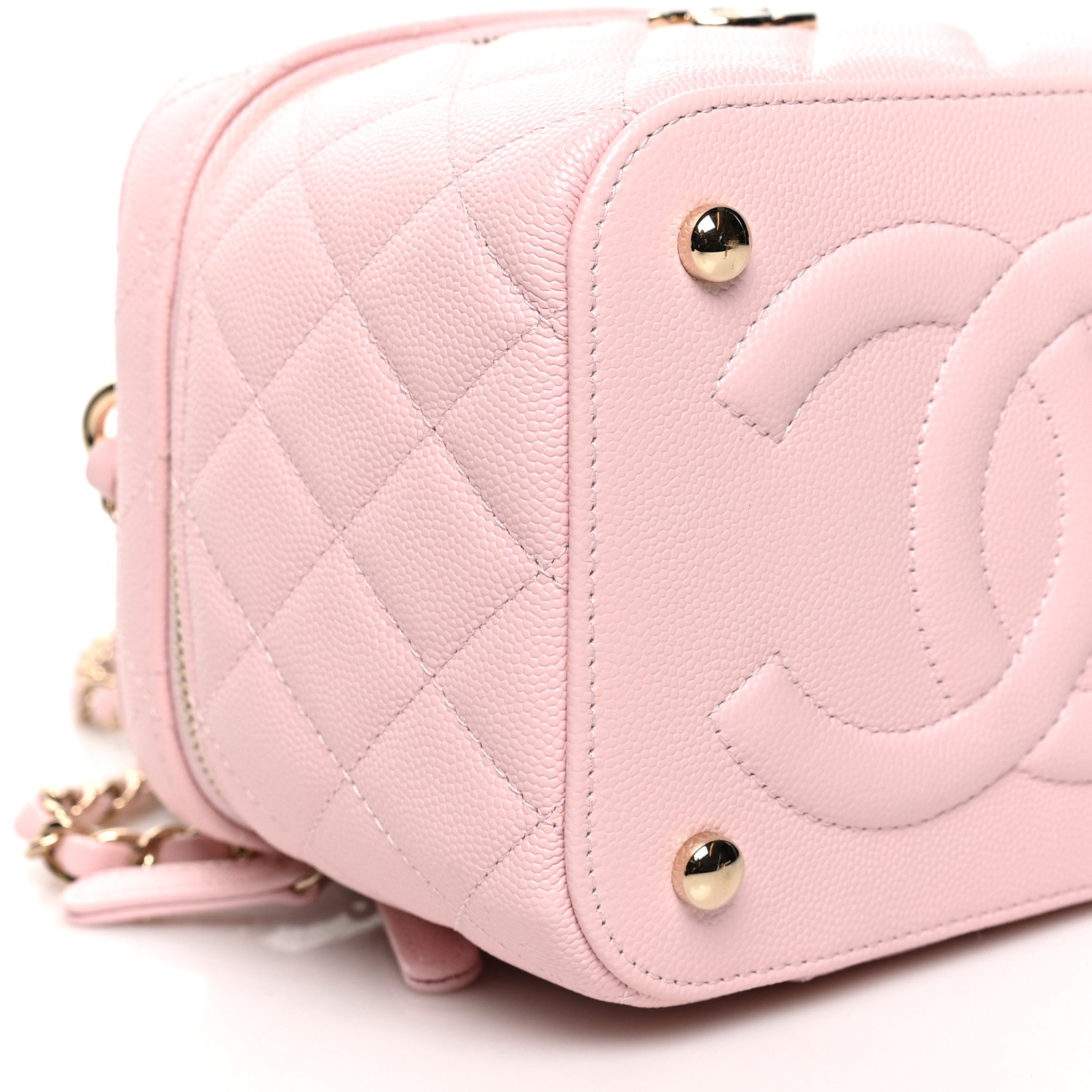 Chanel Caviar Quilted Small CC Vanity Case Light Pink 9 of 10