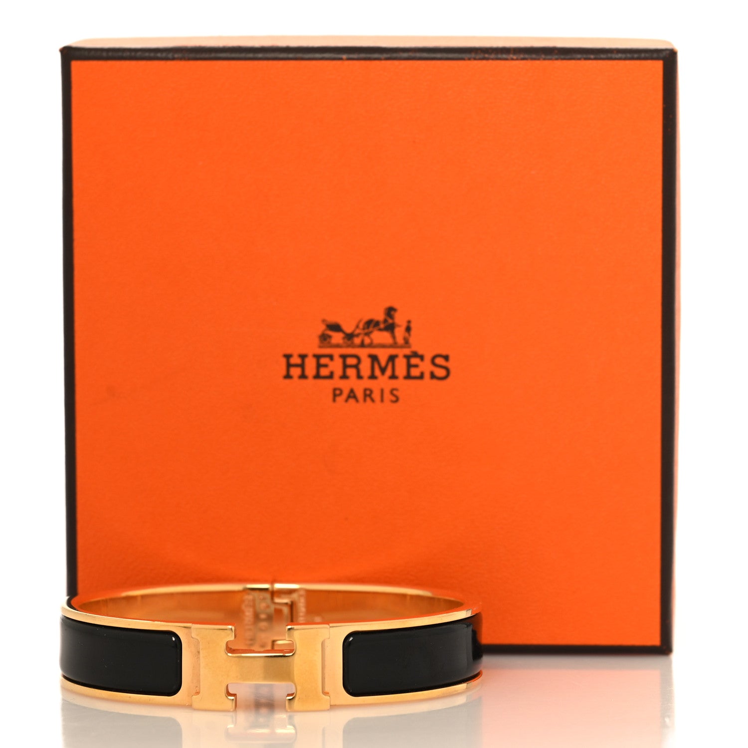 Hermes Enamel Narrow Clic Clac H Bracelet PM Black 5 of 5