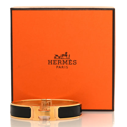 Hermes Enamel Narrow Clic Clac H Bracelet PM Black 5 of 5