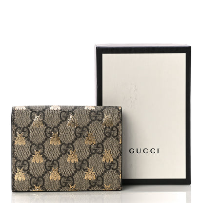 Gucci GG Supreme Monogram Bee Print Card Case 12 of 12
