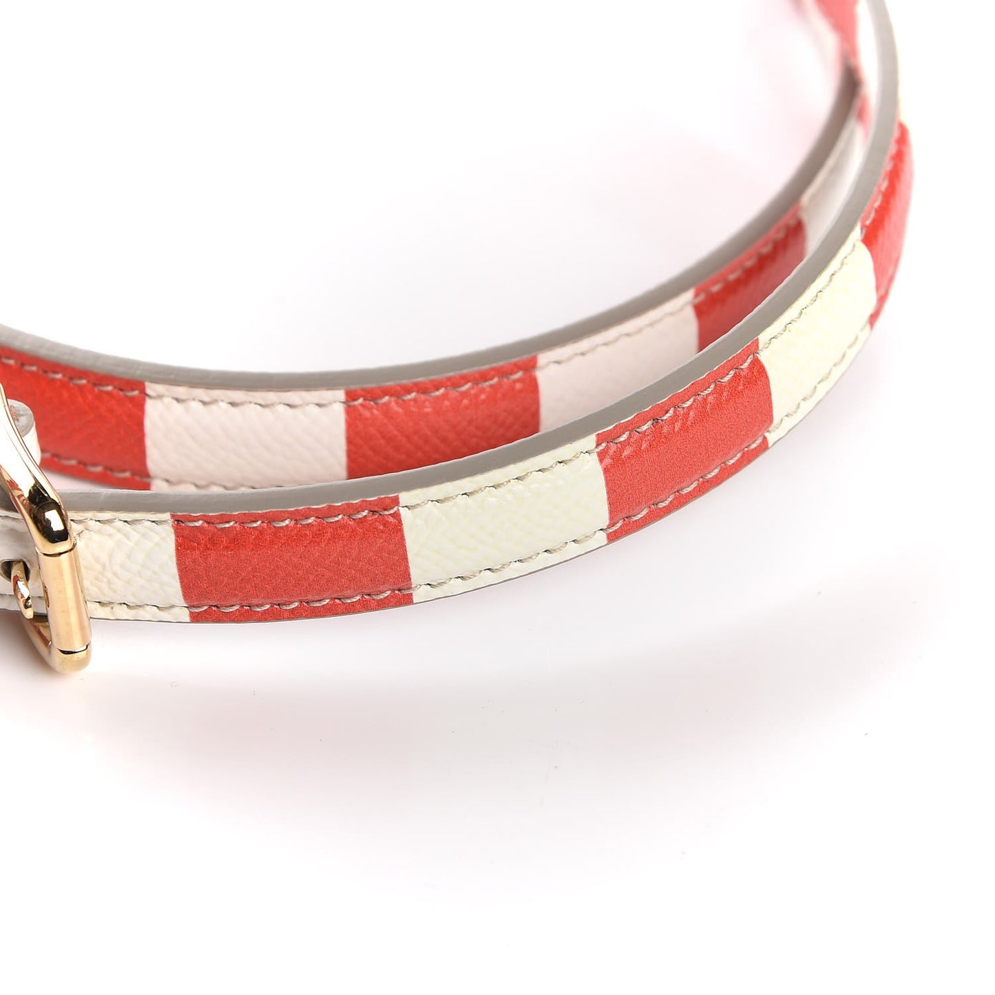 Dauphine Striped Top Handle Satchel Red White