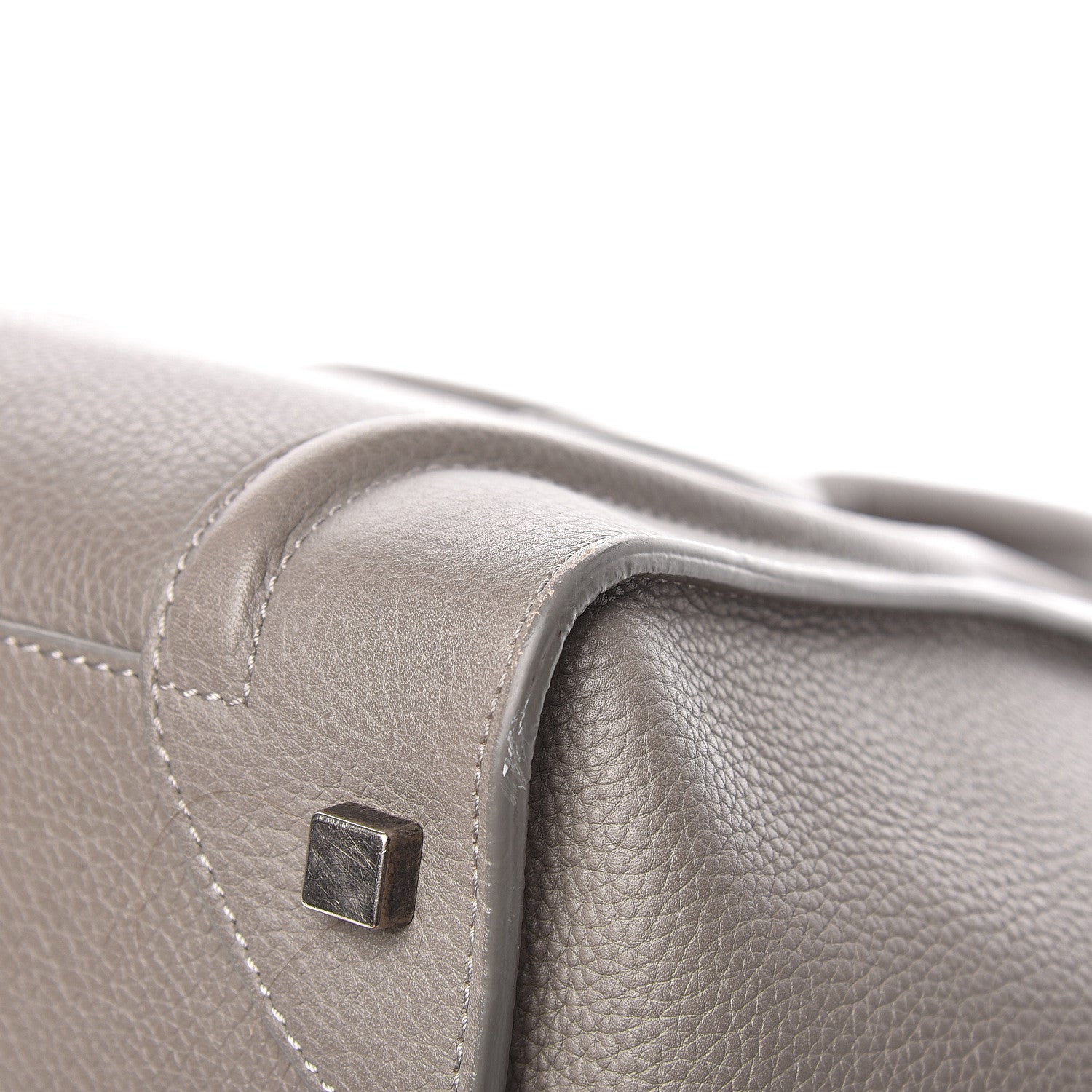 Celine Drummed Calfskin Mini Luggage Souris 15 of 16