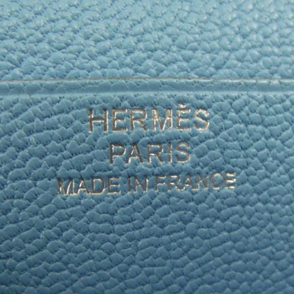 Hermes Chevre Bearn Wallet w Gusset Celeste 6 of 8