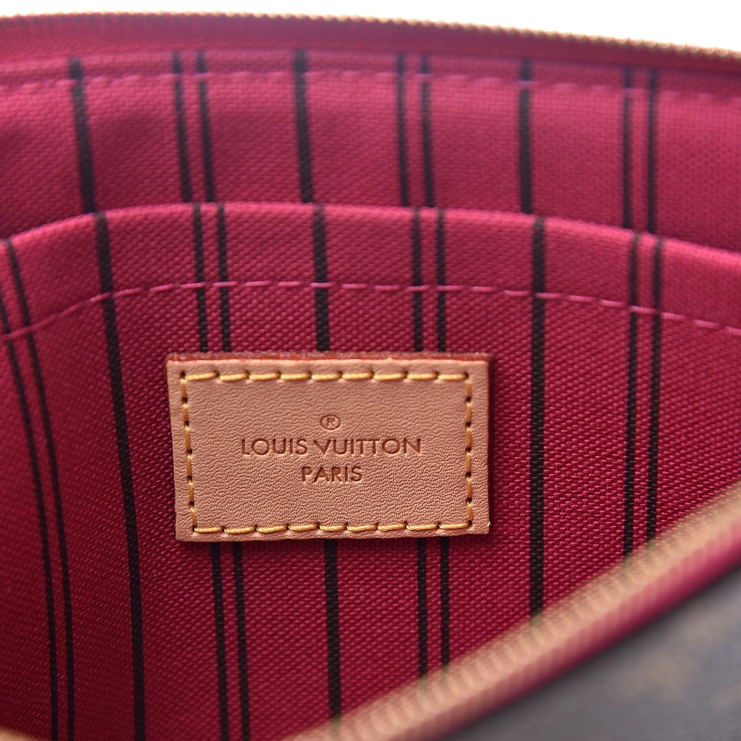 Louis Vuitton Monogram Neverfull MM GM Pochette Pivoine 5 of 8
