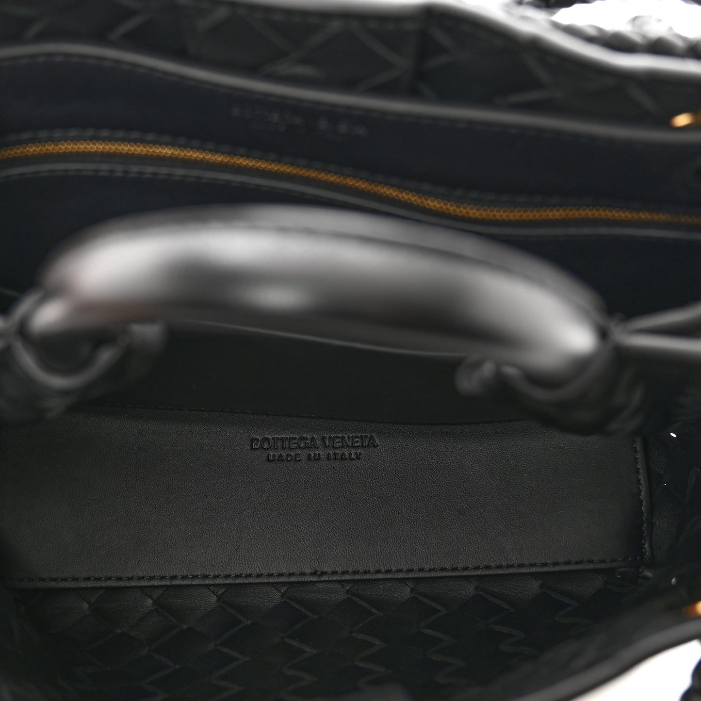 Nappa Intrecciato Small Andiamo Shoulder Bag Black