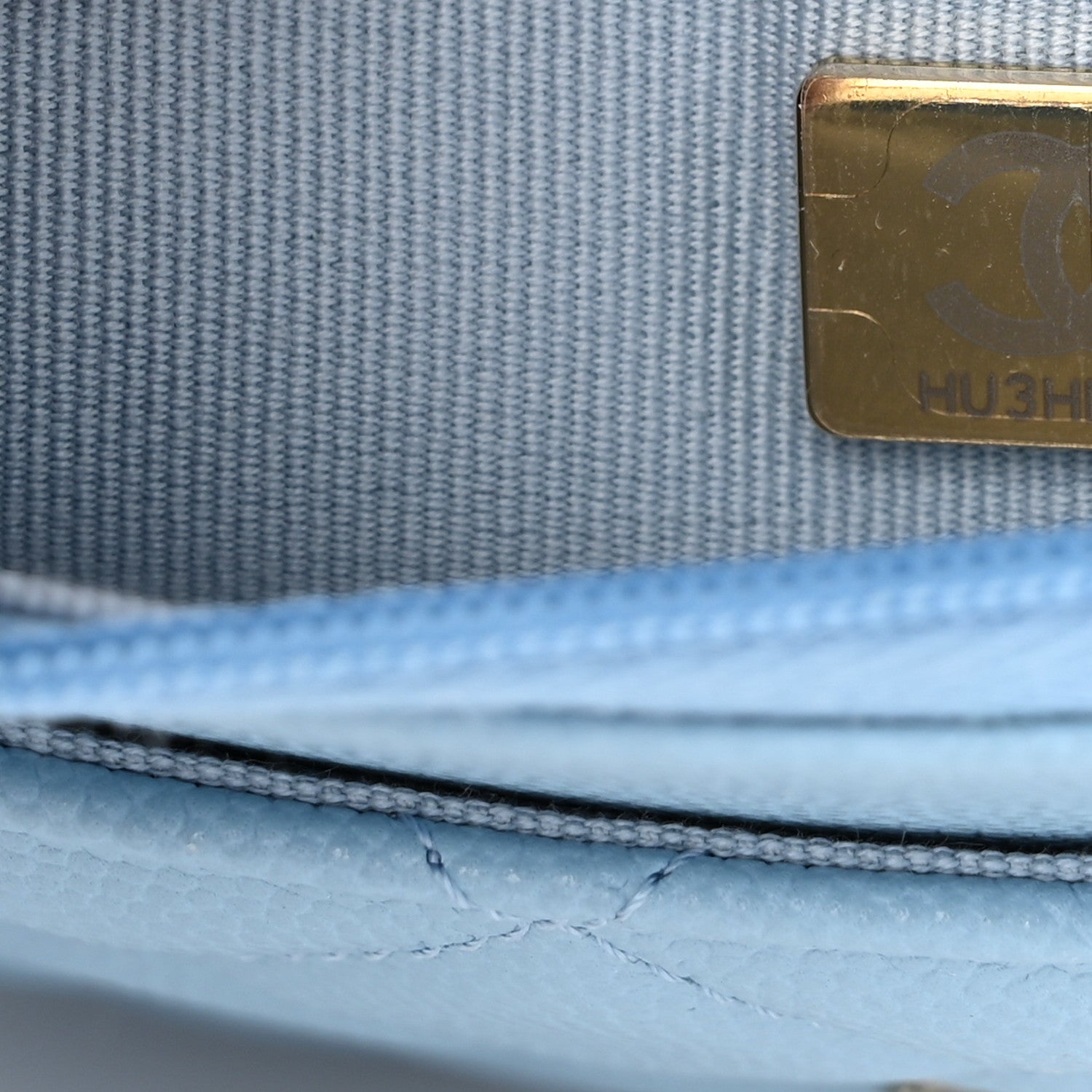 Chanel Caviar Quilted Wallet On Chain WOC Blue 8 of 12