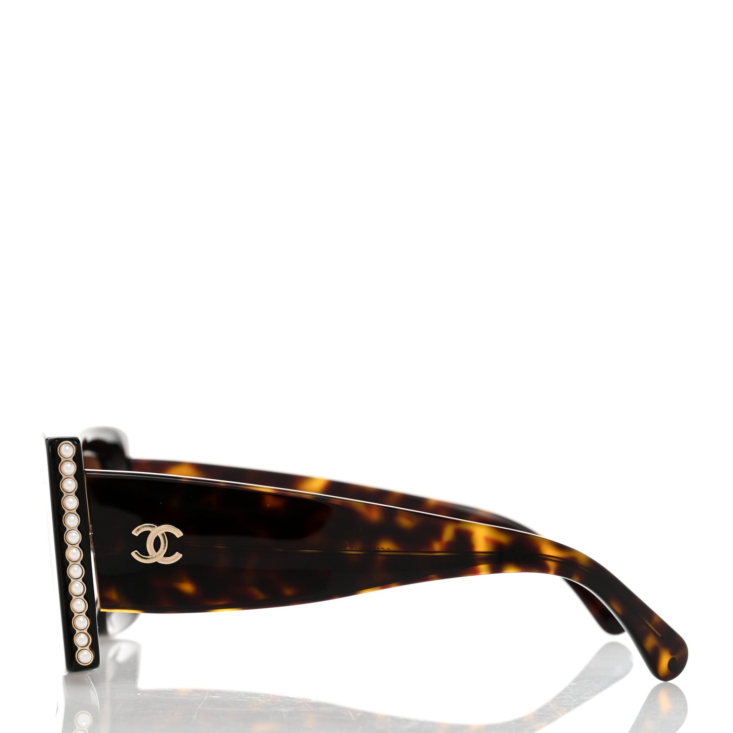Acetate Pearl Rectangle Sunglasses 5480-H-A Tortoise