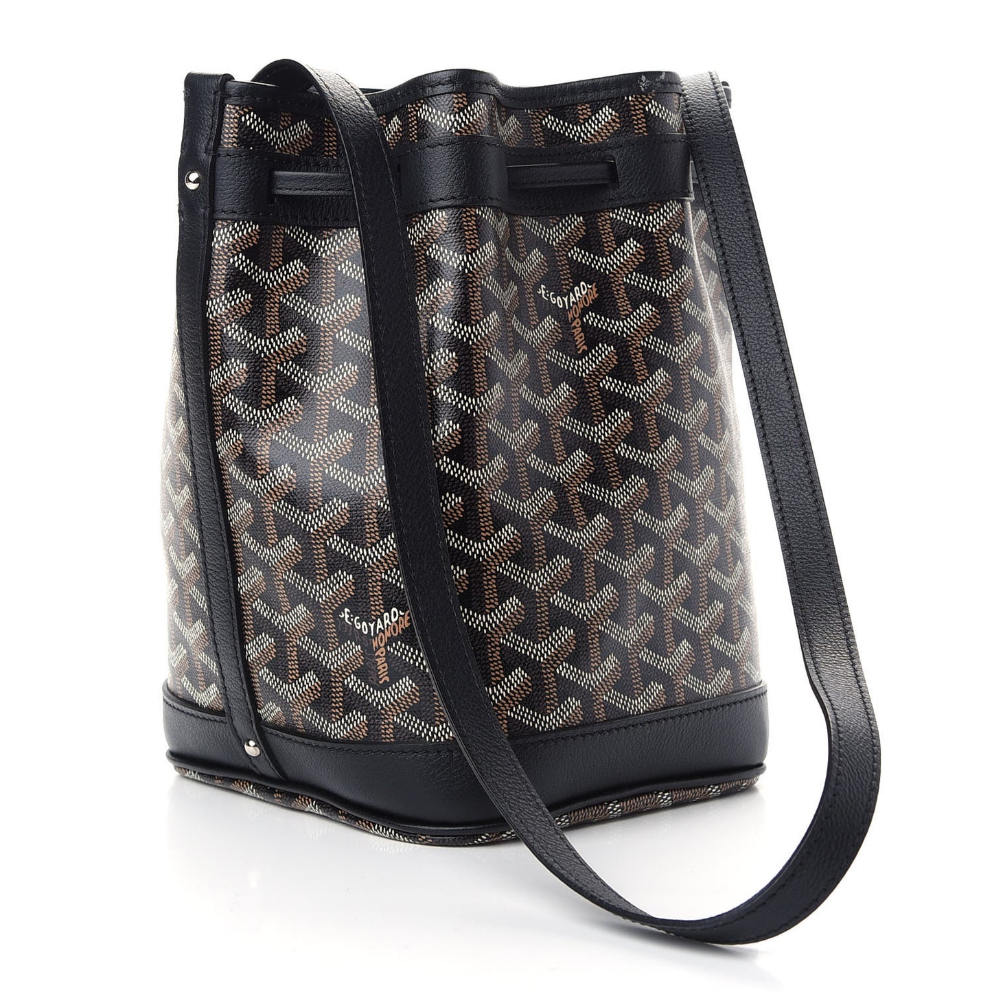 Goyardine Petit Flot Bucket Bag PM Black