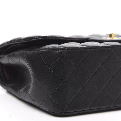 Chanel Lambskin Quilted Jumbo Double Flap Black 9 of 19