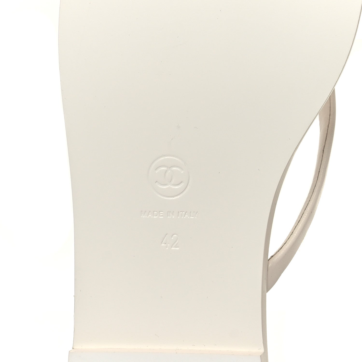 Chanel Goatskin CC Times Square Thong Sandals 42 White 7 of 10