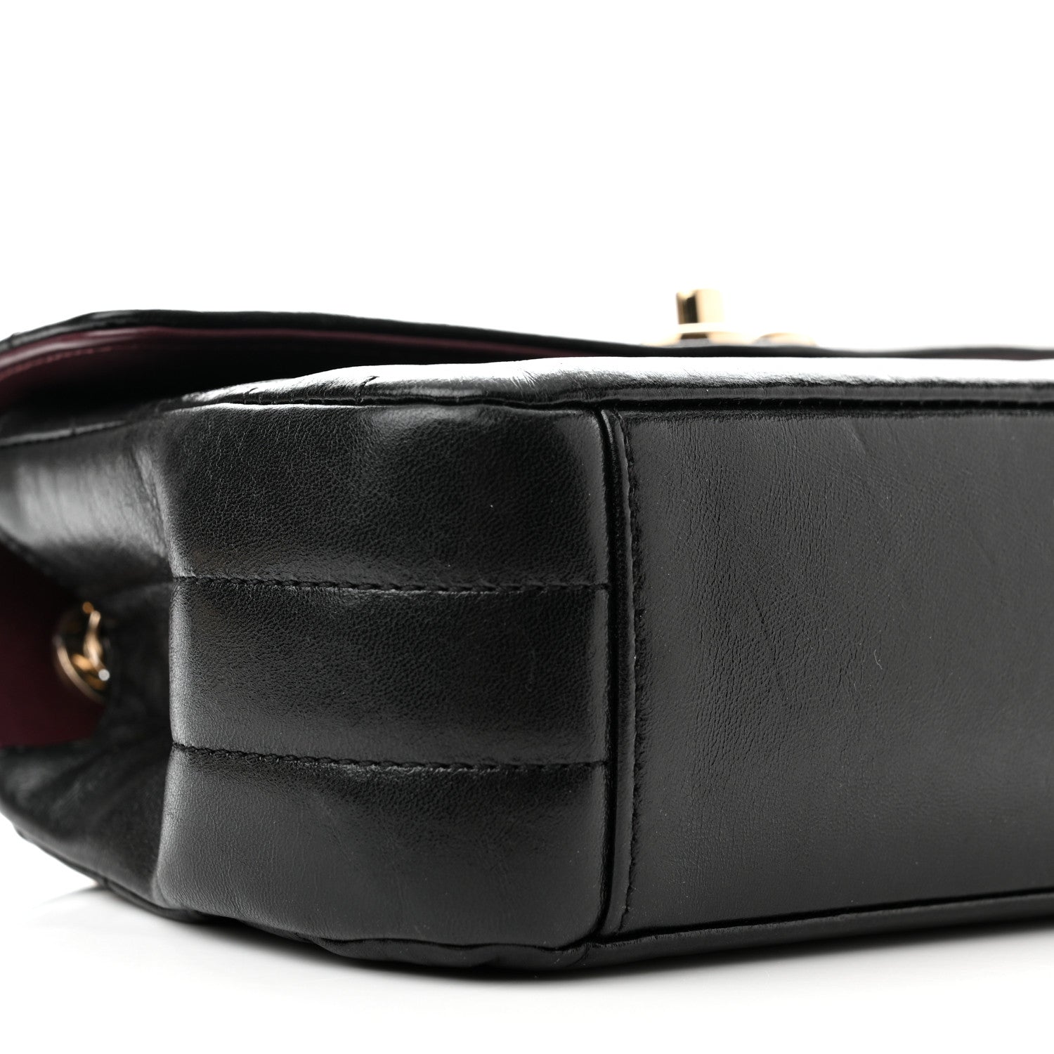Chanel Shiny Lambskin Quilted Small Chevron Miroir Black 9 of 12