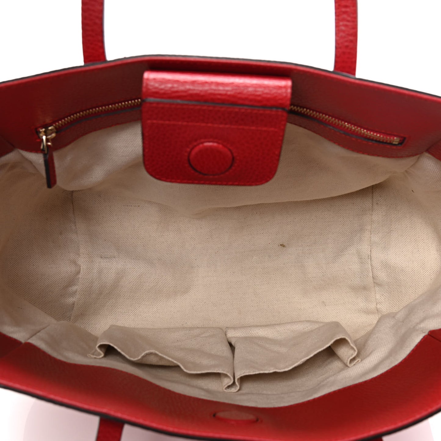 Dollar Calfskin Small Swing Tote Red