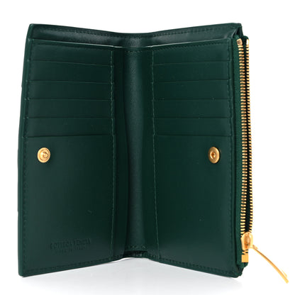 Bottega Veneta Nappa Maxi Intrecciato Bifold Zip Wallet Raintree 5 of 8