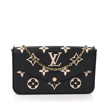 Louis Vuitton Empreinte Monogram Giant Felicie Pochette Black Beige 3 of 9