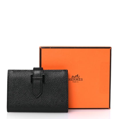 Hermes Epsom Monochrome Bearn Card Holder Wallet Black 11 of 11