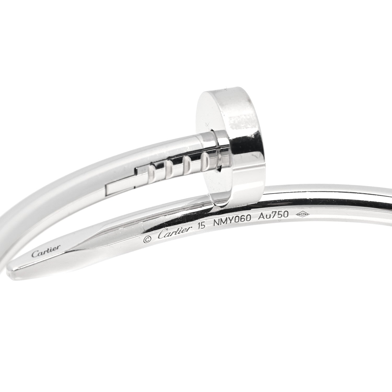 Cartier 18K White Gold Juste Un Clou Bracelet 15 4 of 5