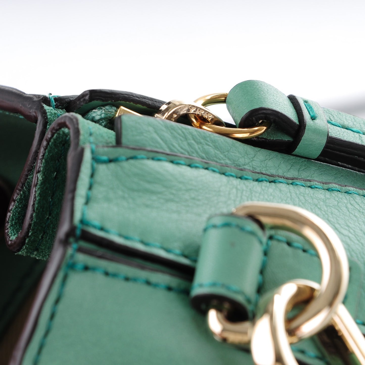 Suede Calfskin Mini Faye Backpack Happy Green