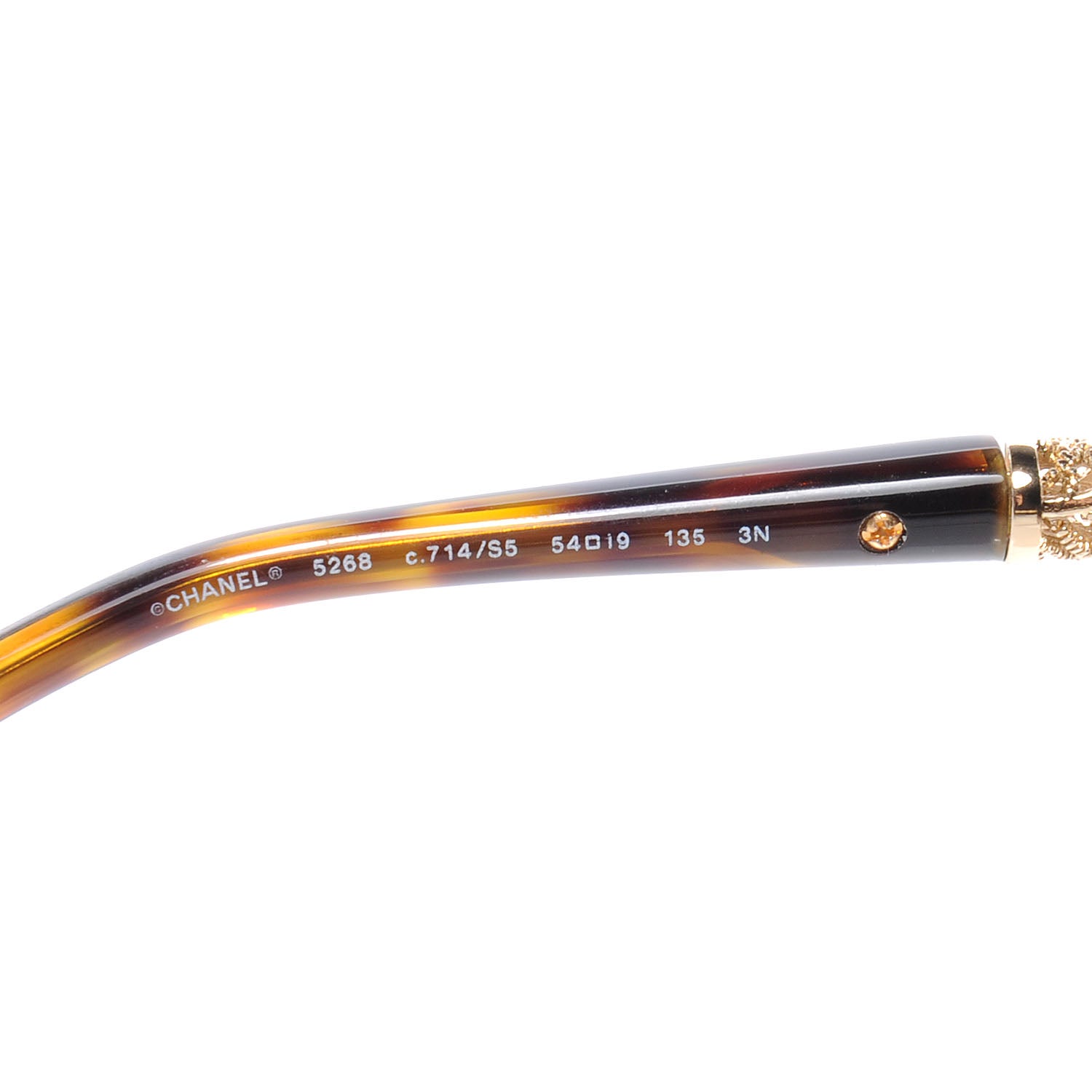 Chanel Bijoux Exclusive Sunglasses 5268 Tortoise Gold 55962