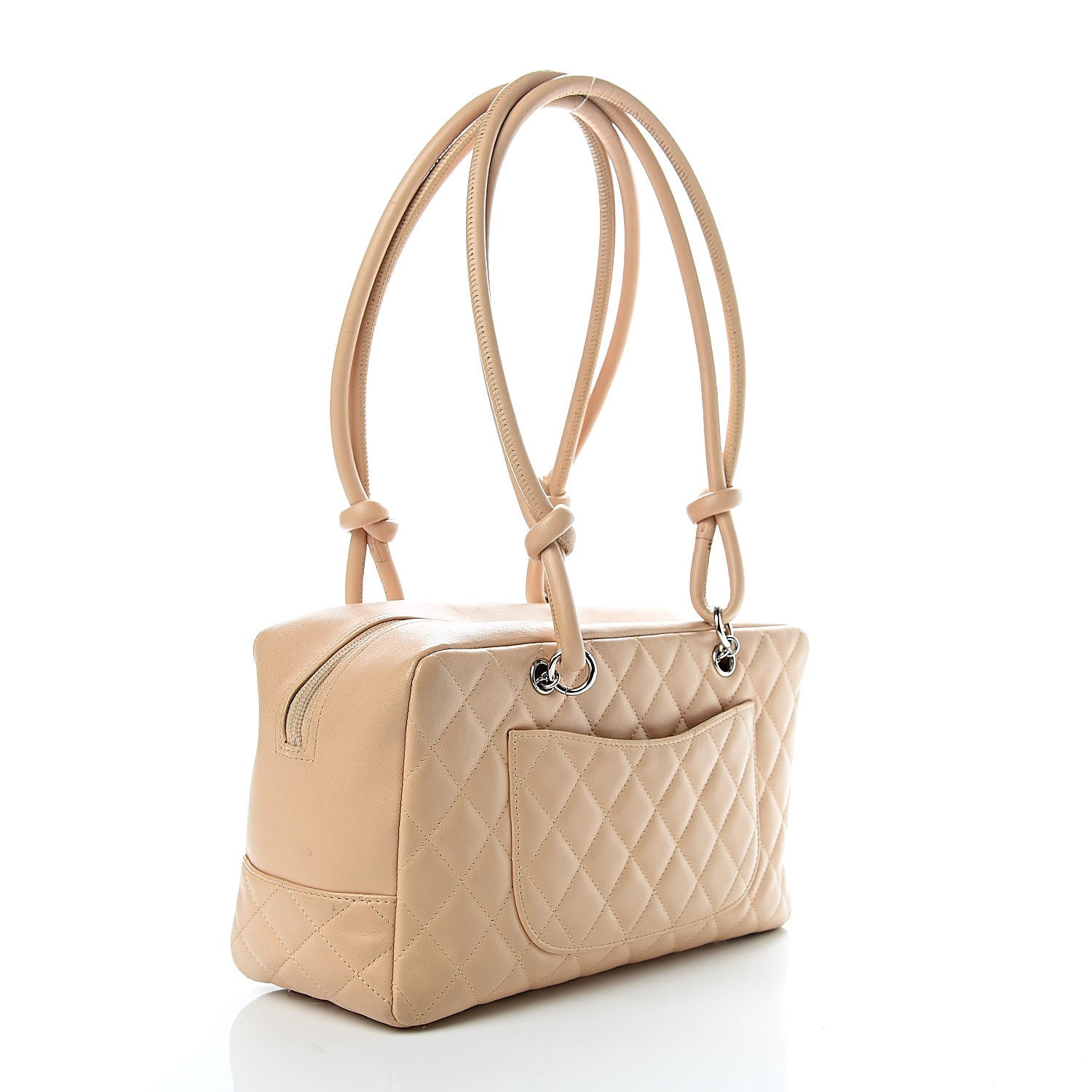 Chanel Calfskin Quilted Cambon Quilted Large Bowler Beige 3 of 14