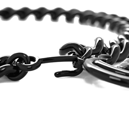 Gucci Varnished Metal GG Marmont Chain Belt Black 3 of 3