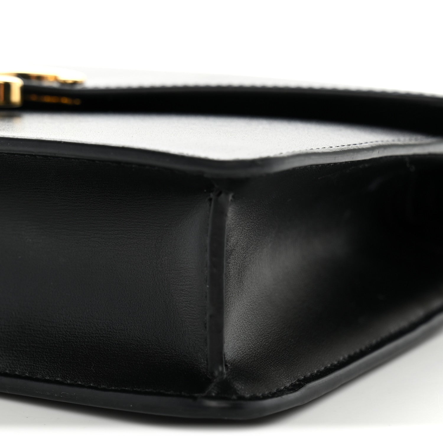 Celine Shiny Calfskin Triomphe Margo Wallet on Chain Black 10 of 12
