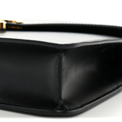 Celine Shiny Calfskin Triomphe Margo Wallet on Chain Black 10 of 12