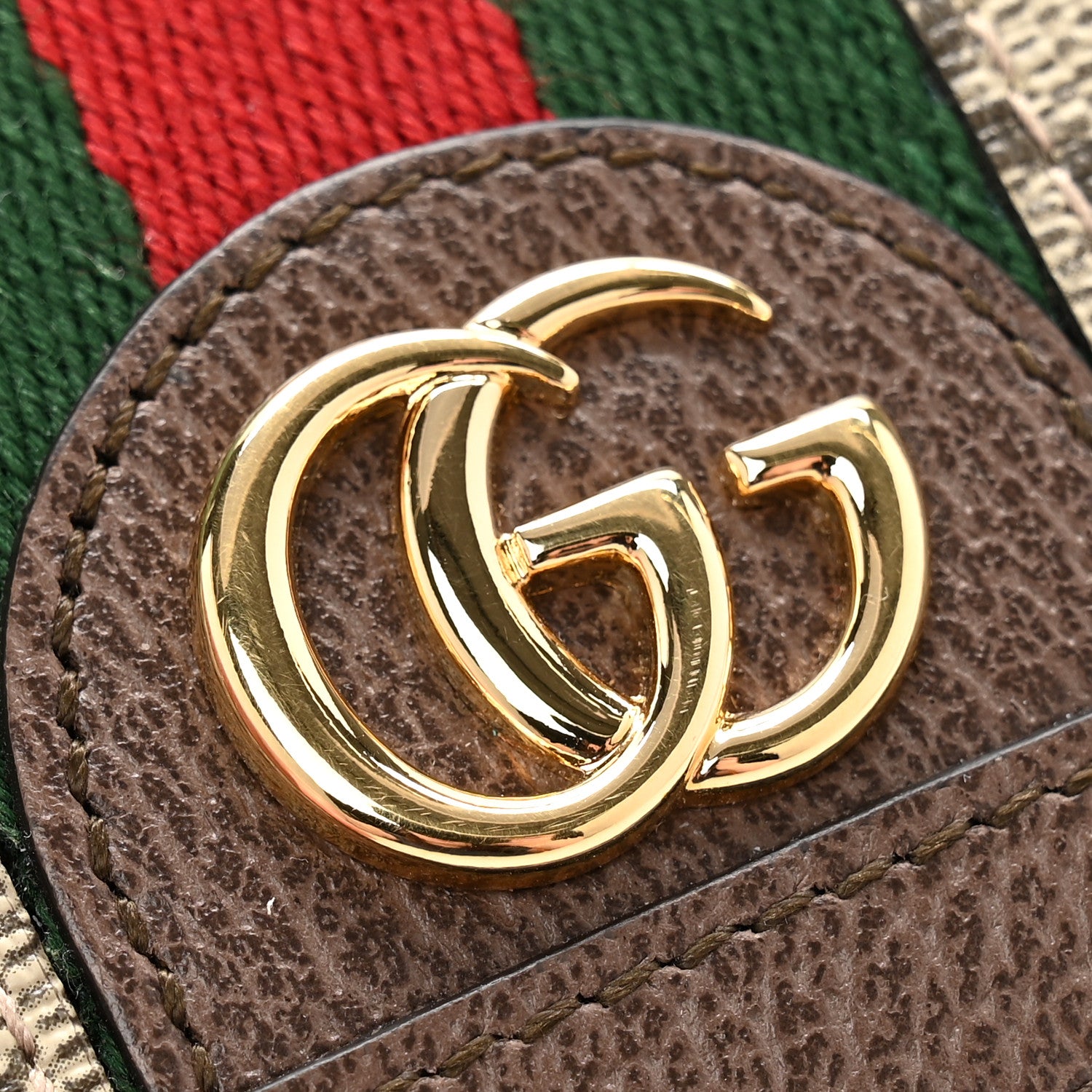 Gucci GG Supreme Monogram Web Ophidia Card Case Beige New Acero 9 of 10