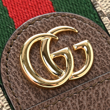 Gucci GG Supreme Monogram Web Ophidia Card Case Beige New Acero 9 of 10