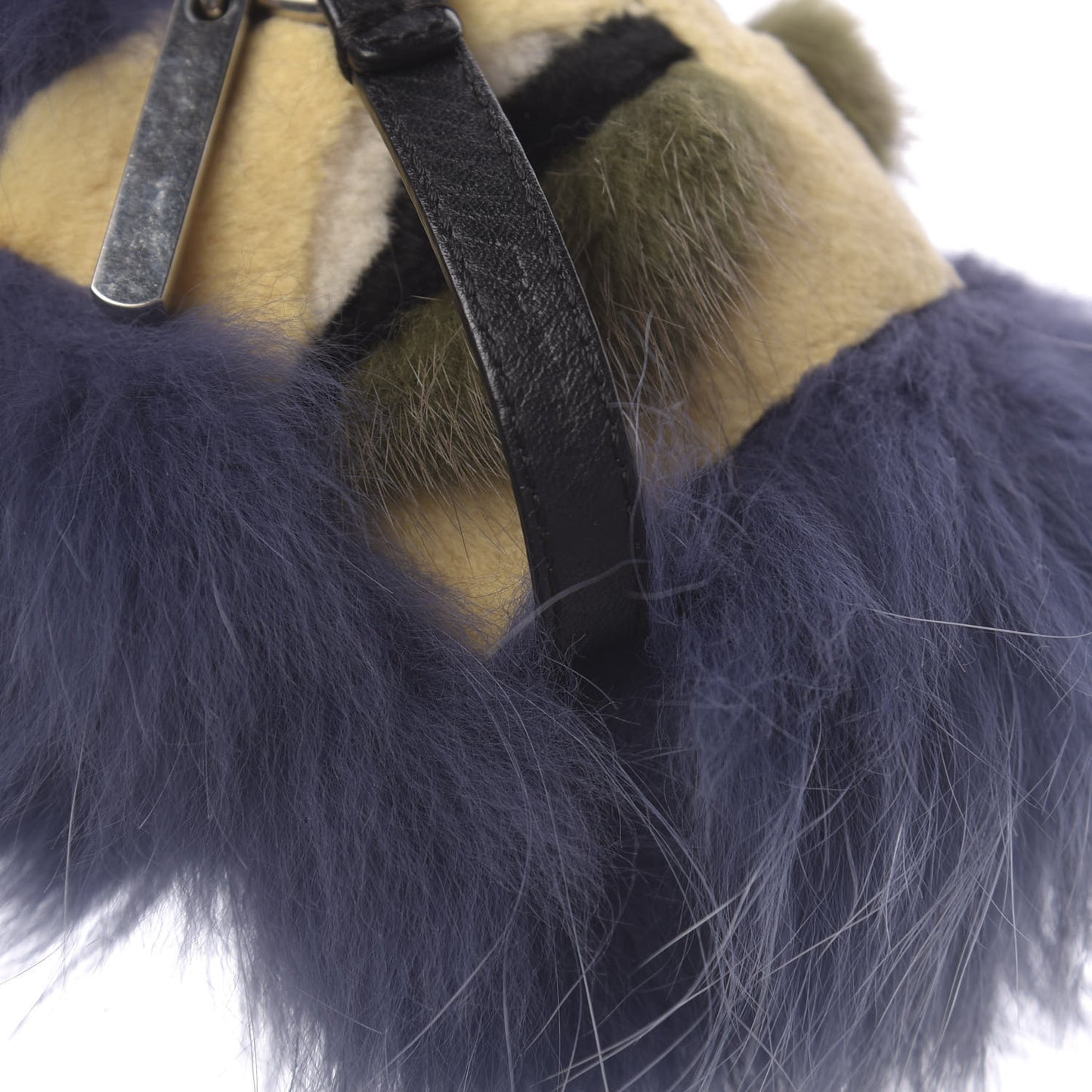 Fox Mink Rabbit Fur Vitello Flamingo Kooky Monster Bag Bug Charm Cassis Black Multicolor