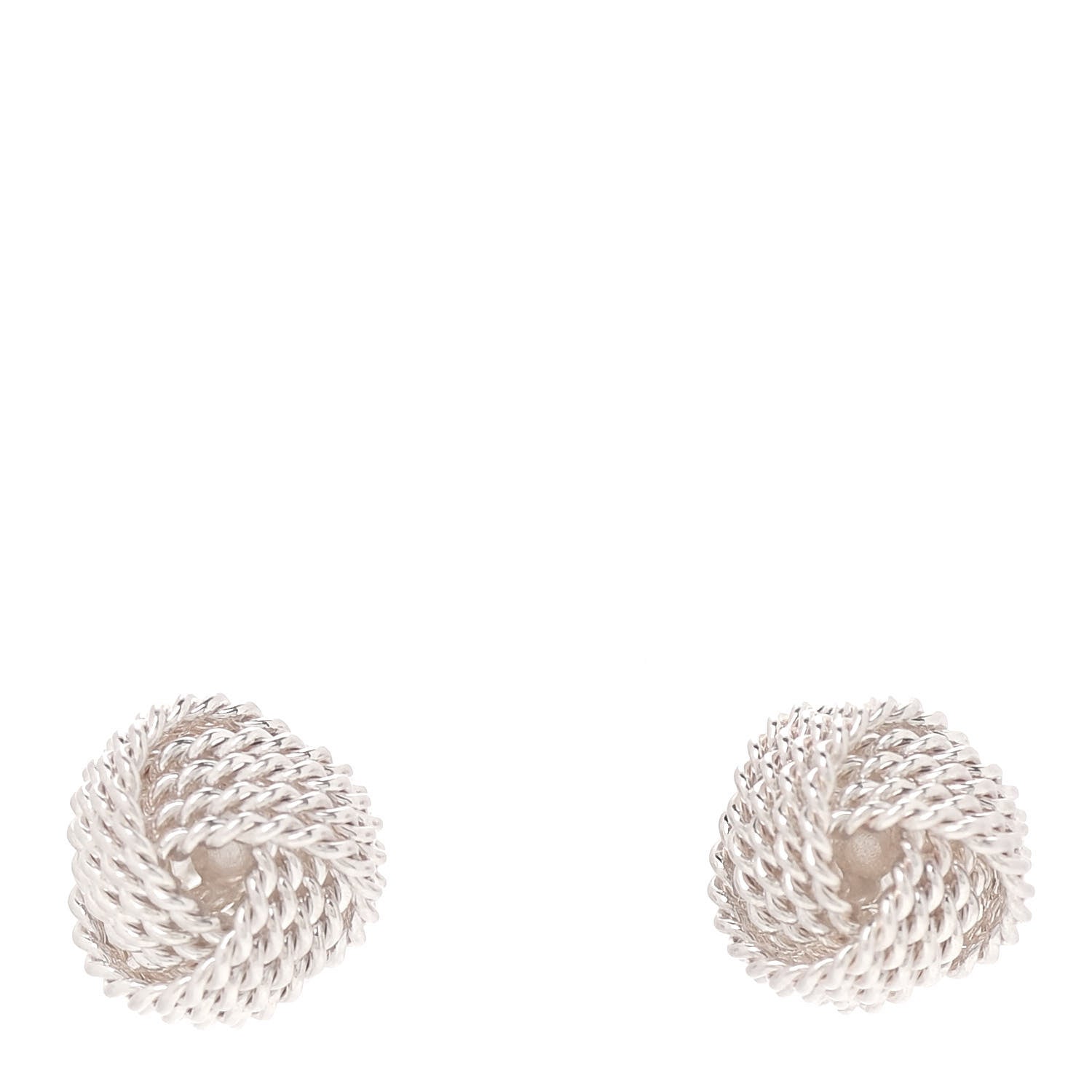 Tiffany Sterling Silver Twist Knot Earrings 1 of 6