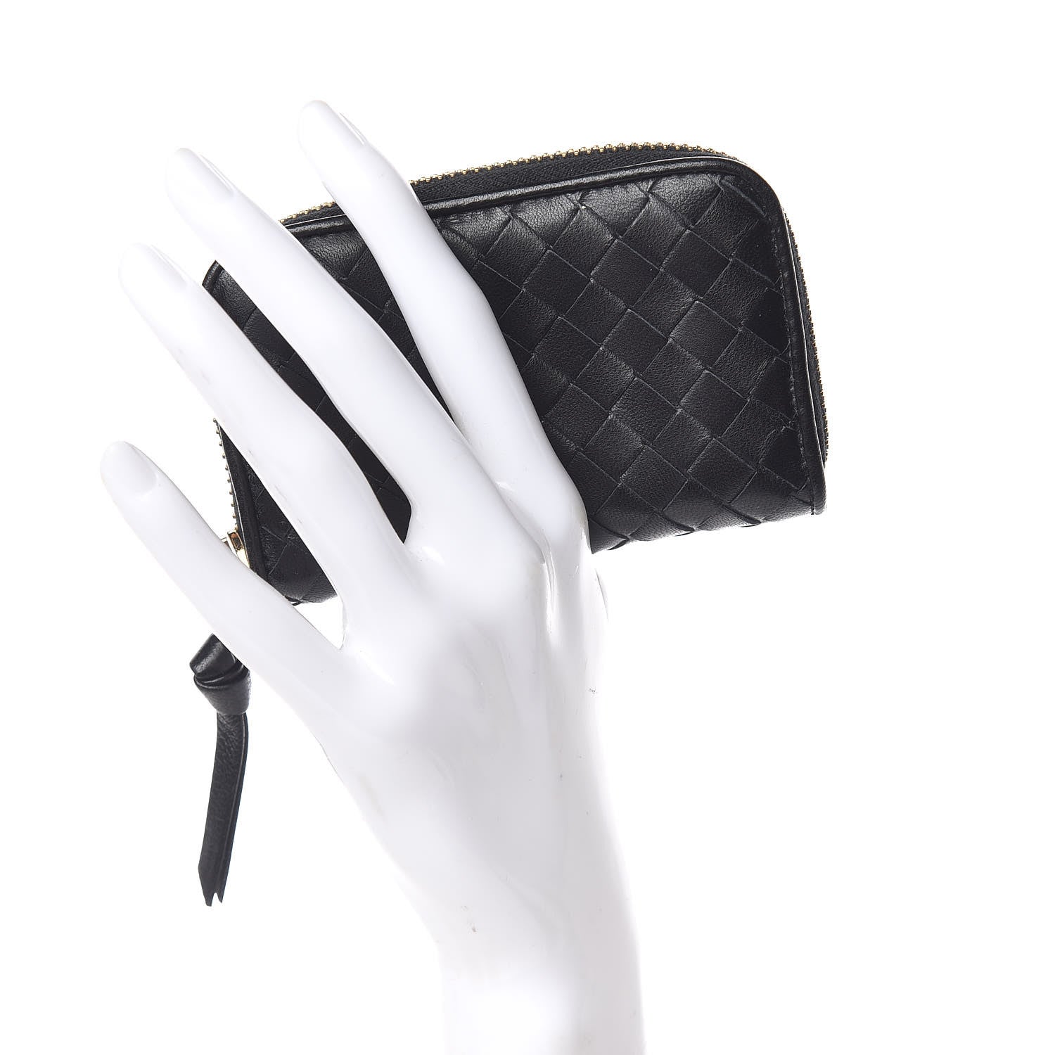 Bottega Veneta Nappa Intrecciato Zip Around Coin Purse Black 2 of 8