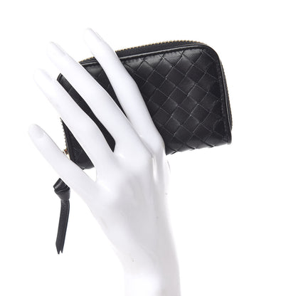 Bottega Veneta Nappa Intrecciato Zip Around Coin Purse Black 2 of 8