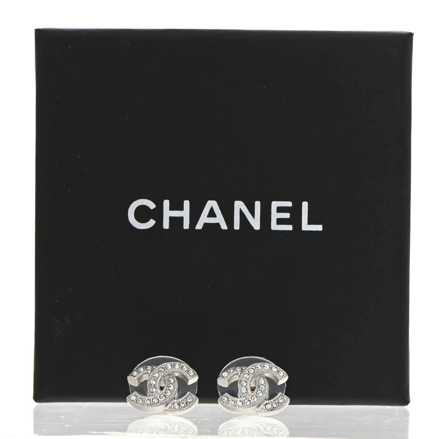 Crystal CC Earrings Silver