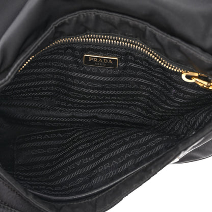 Prada Tessuto Nylon Saffiano Small Messenger Bag Black 5 of 9