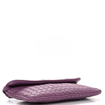 Bottega Veneta Nappa Intrecciato Flap Crossbody Purple 4 of 14