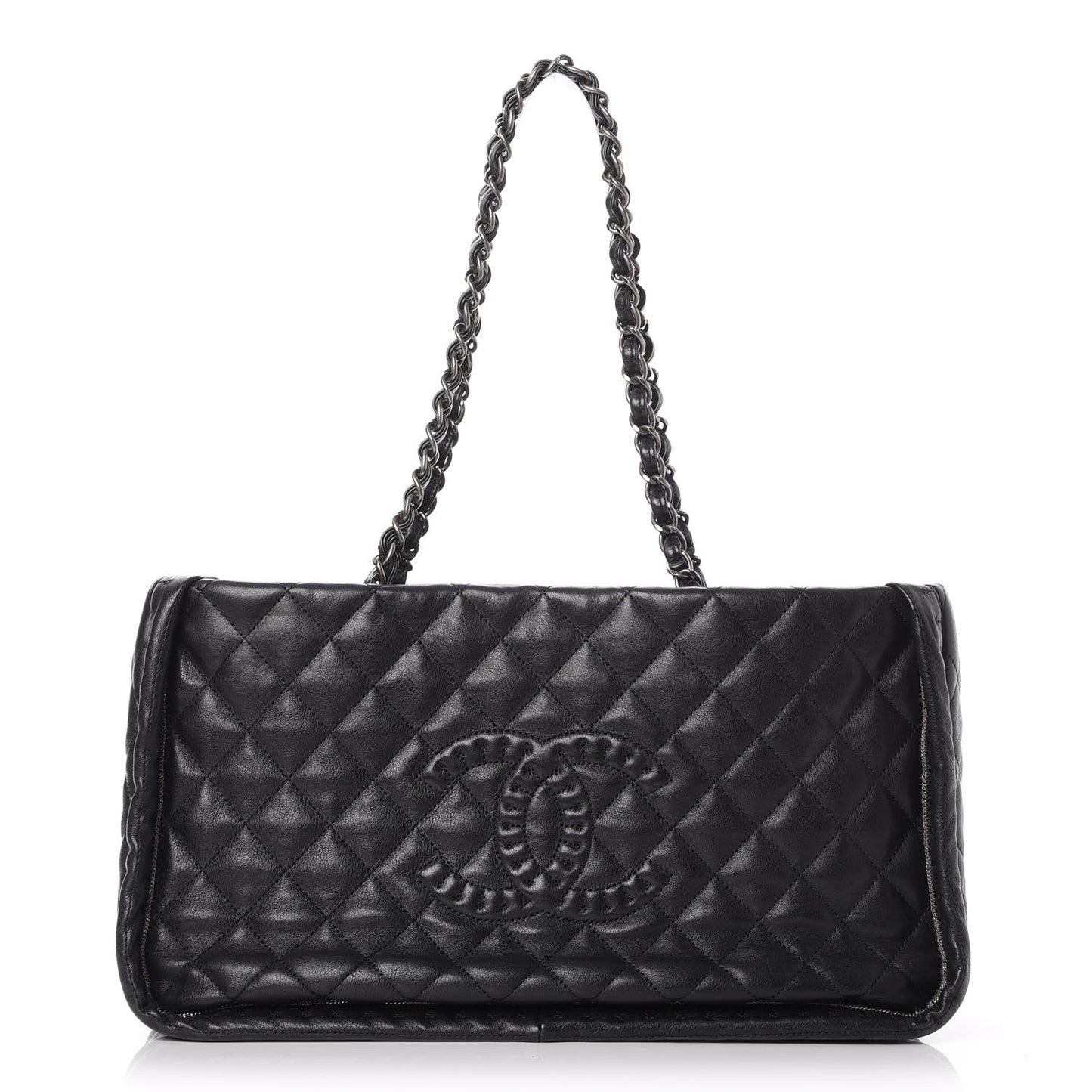 Calfskin Quilted Istanbul Small Tote Black