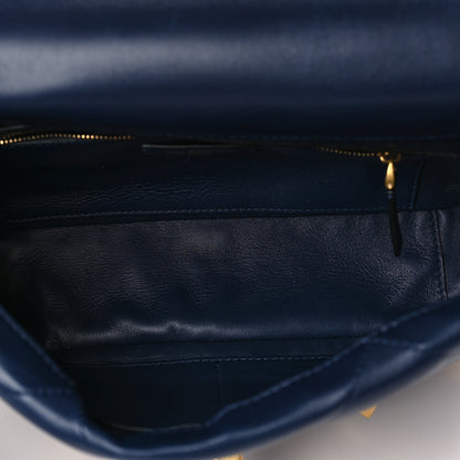 Valentino Garavani Nappa Large Roman Stud Shoulder Bag Marine 5 of 8