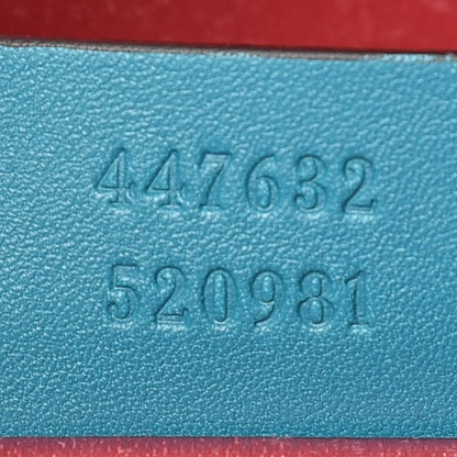 Gucci Velvet Matelasse Small GG Marmont Chain Shoulder Bag Pavone Cyan 7 of 12