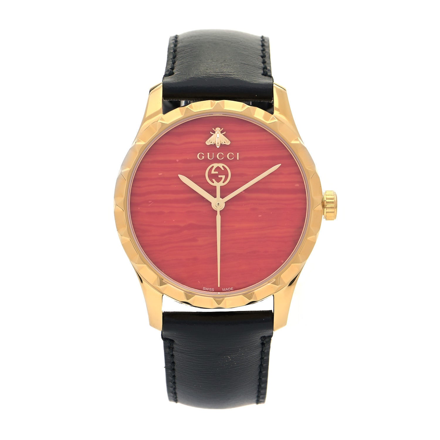 Gucci Stainless Steel Calfskin 38mm G-Timeless Quartz Watch Coral 1 of 5