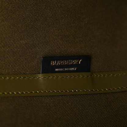 Burberry Cotton Check Medium London Tote Bag Olive Green 7 of 13