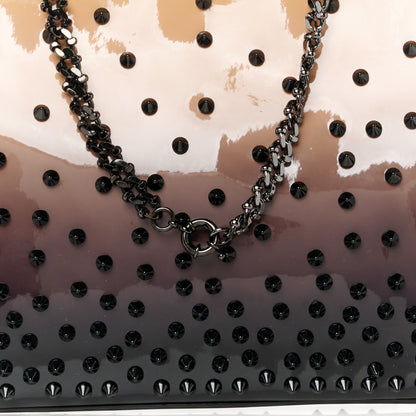 Christian Louboutin Patent Degrade Loubiposh Spiked Clutch Nude Black 8 of 10
