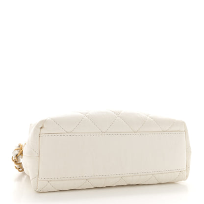 Chanel Crumpled Lambskin Quilted Small CC Links Shoulder Bag White 4 of 13