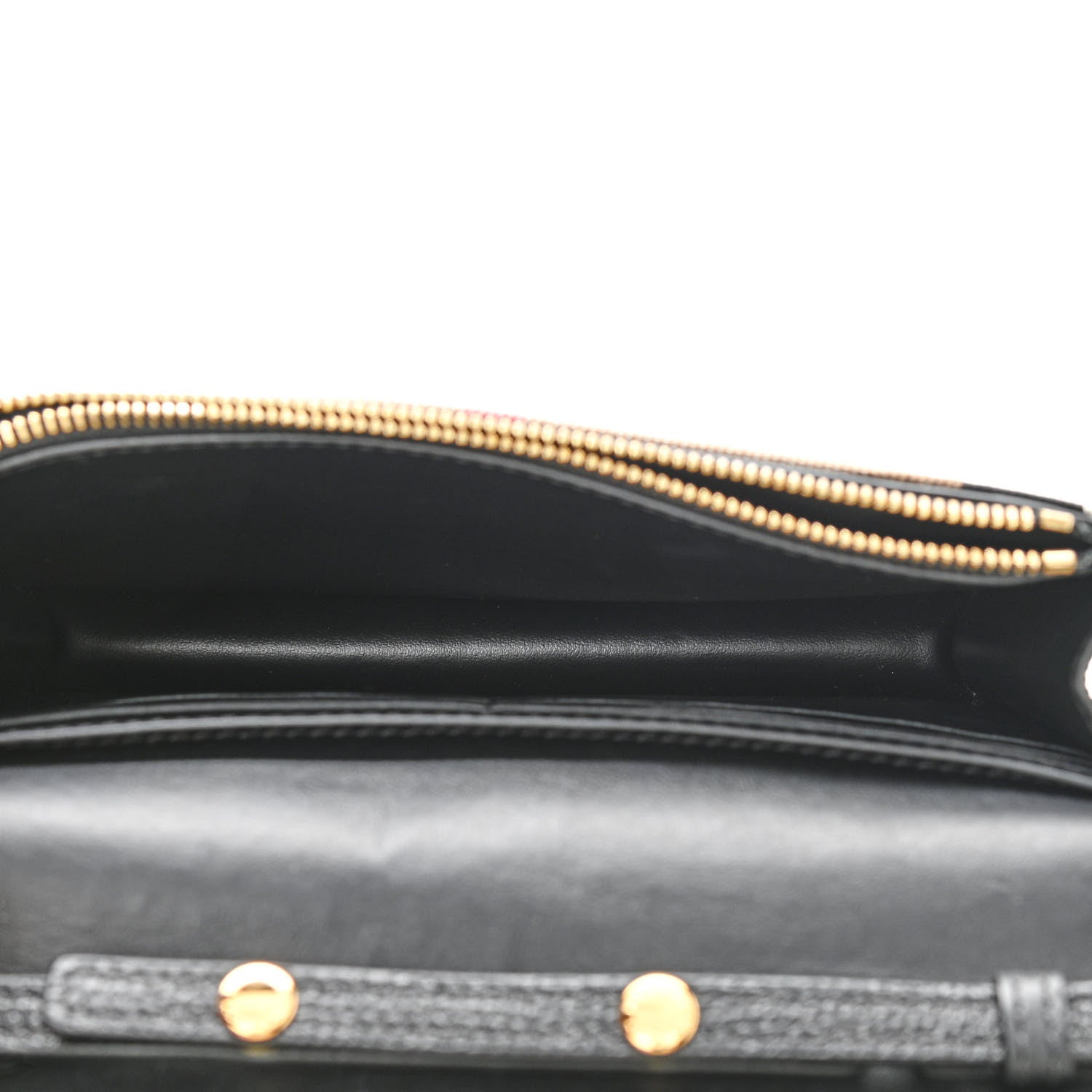 Burberry Derby Calfskin House Check Wallet On Chain Black 5 of 10