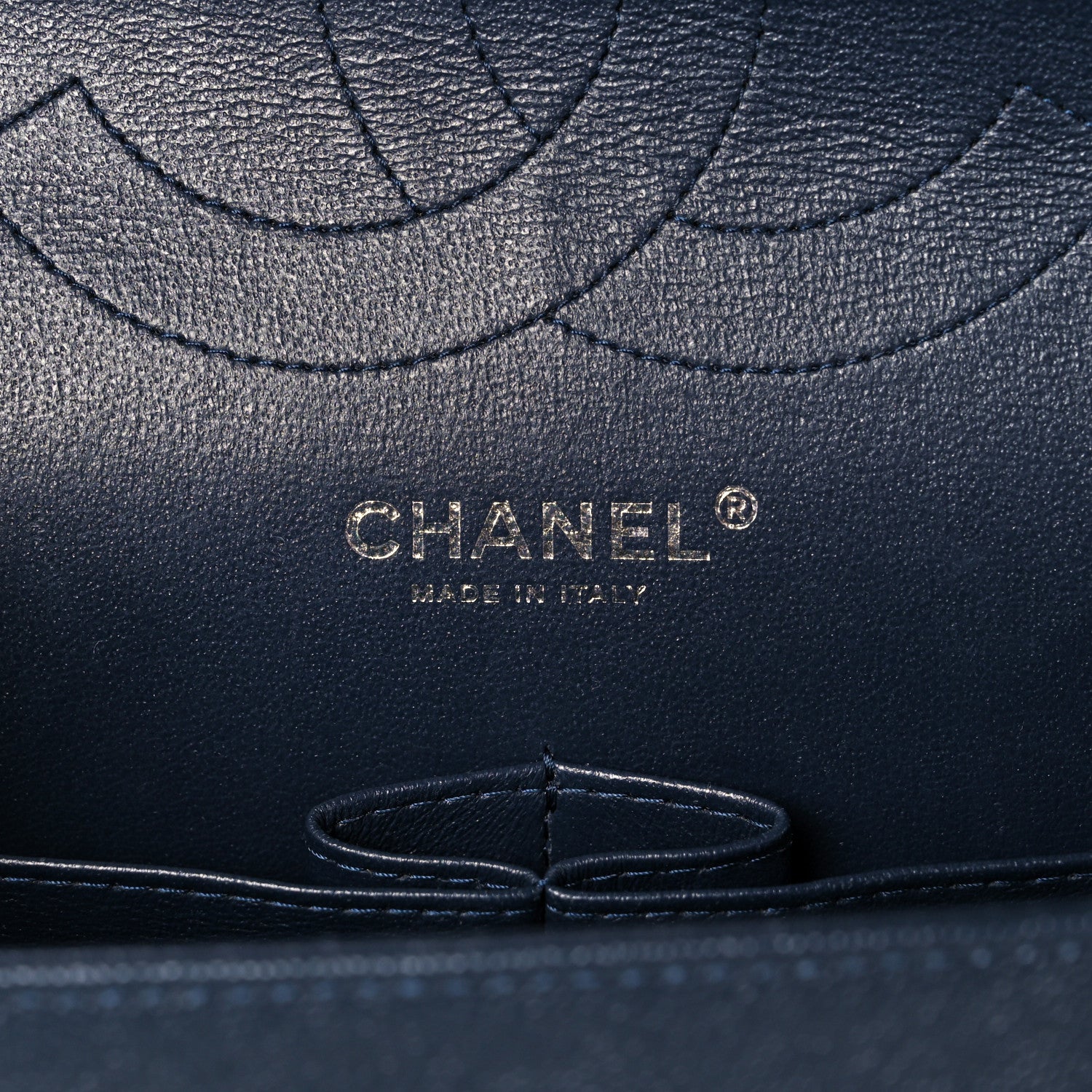 Chanel Caviar Quilted Jumbo Double Flap Navy Blue 6 of 9